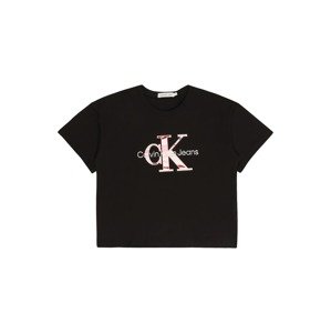 Calvin Klein Jeans Tričko  černá / malinová / světle růžová / pudrová