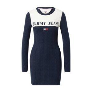 Tommy Jeans Úpletové šaty marine modrá / červená / bílá