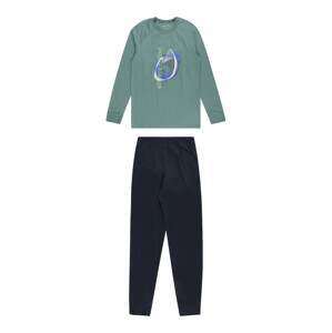 SCHIESSER Pyžamo noční modrá / smaragdová / mix barev