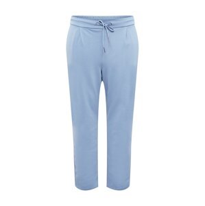 Vero Moda Curve Kalhoty se sklady v pase kouřově modrá
