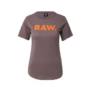 G-Star RAW Tričko  tmavě šedá / mandarinkoná