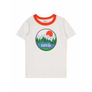 LEVI'S Tričko 'WILDERNESS'  přírodní bílá / oranžově červená / světlemodrá / zelená