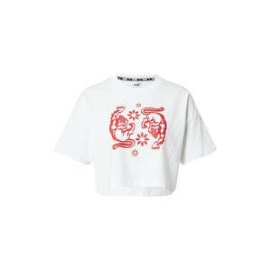 PUMA Funkční tričko  bílá / červená