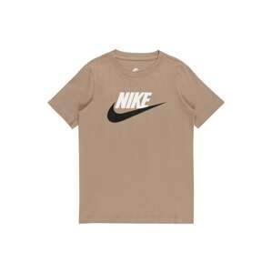 Nike Sportswear Tričko 'FUTURA'  světle hnědá / černá / bílá