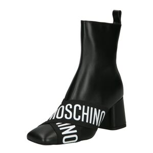 Love Moschino Kotníkové boty černá / bílá