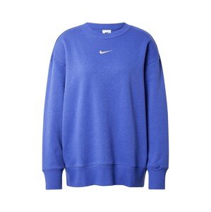 Nike Sportswear Mikina fialkově modrá / bílá
