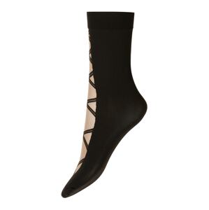 Wolford Ponožky  světle béžová / černá