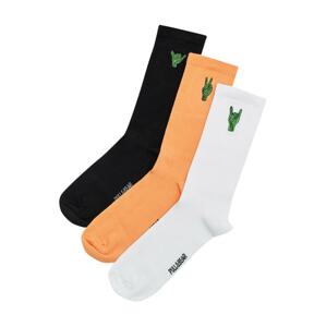 Pull&Bear Ponožky  zelená / oranžová / černá / bílá