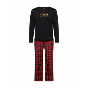 Polo Ralph Lauren Pyžamo dlouhé  zlatá / rubínově červená / černá
