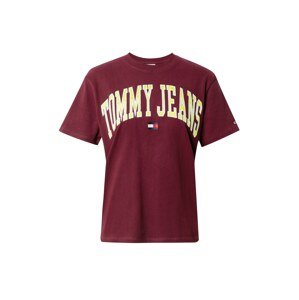 Tommy Jeans Tričko  námořnická modř / žlutá / karmínově červené / bílá