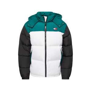 Tommy Jeans Zimní bunda 'ALASKA'  smaragdová / černá / bílá