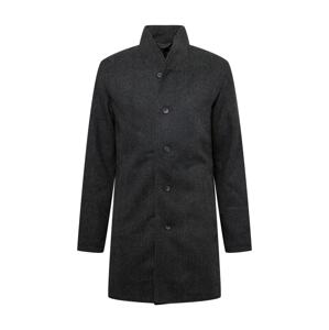 JACK & JONES Přechodný kabát tmavě šedá / černá