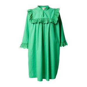 ICHI Košilové šaty trávově zelená