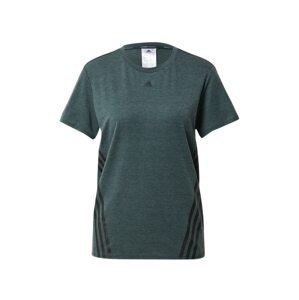 ADIDAS PERFORMANCE Funkční tričko zelený melír / černá