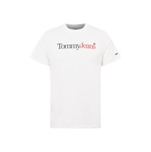 Tommy Jeans Tričko  oranžová / černá / bílá