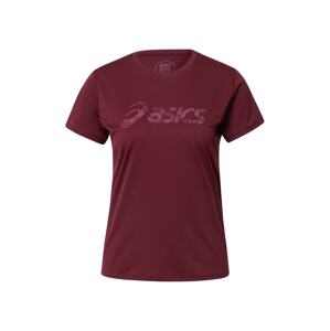 ASICS Funkční tričko šedá / světle růžová / bordó