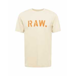 G-Star RAW Tričko béžová / oranžová