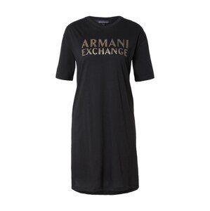 ARMANI EXCHANGE Šaty 'VESTITO'  zlatá / černá