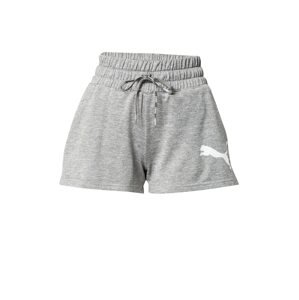 PUMA Sportovní kalhoty 'Fit Tech Knit 3" Short' šedý melír / bílá