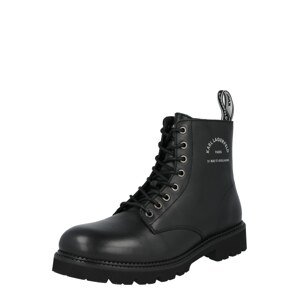 Karl Lagerfeld Šněrovací boty  černá / stříbrná